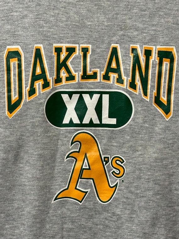Maillot Vintage Starter Oakland Athletics - Taille L - Blanc Rayé (années 80) - Occasion
