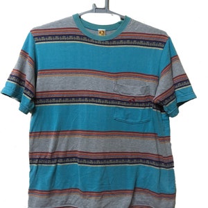 Vintage 80s Hang Ten shirt vintage Hang Ten Skate Surf Surfir Hawaii Stripe T Shirt Rare M size