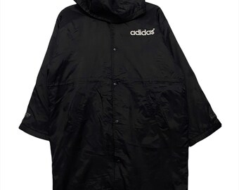 Vintage 80s adidas hip hop run clearance dmc hoodie oversized puffer track bomber jacket