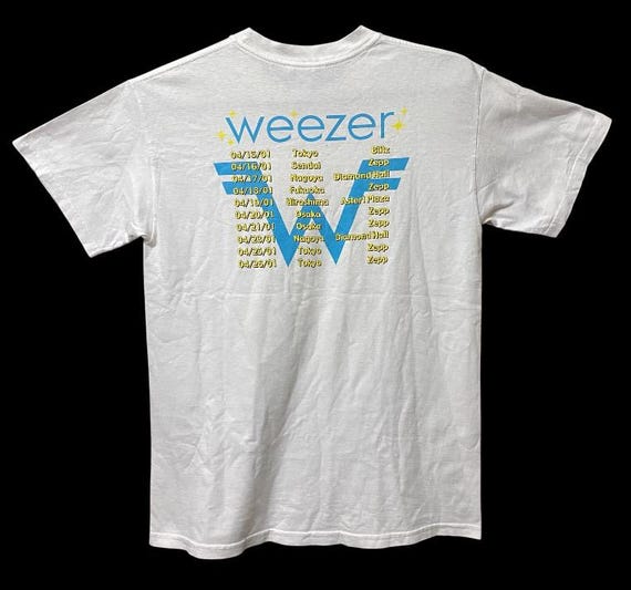 Weezer Tシャツ 2001年 ヴィンテージ　Lサイズ Vintage 2001 Weezer Japan Tour Shirt Grunge Band Indie Britpop