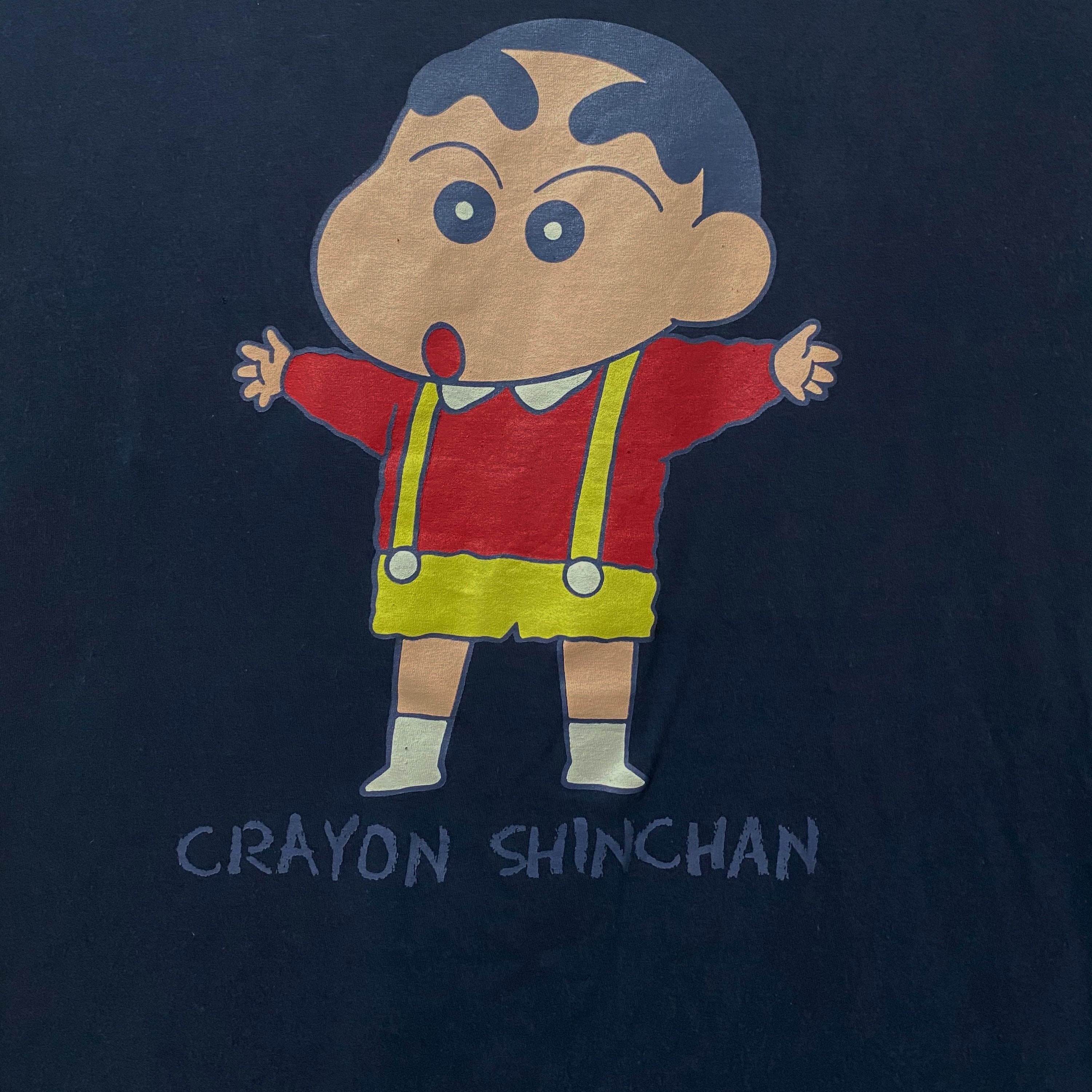 Vintage 90s Crayon Shinchan Cartoon T Shirt Blue Colour Large Size