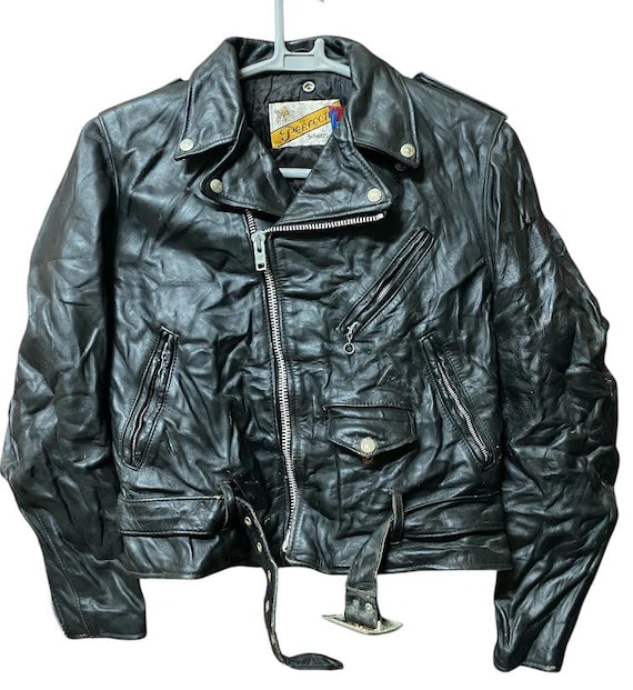 Vintage 80s Schott Perfecto Leather Racer Jacket Saiz 38 Made in Vintage 80s Schott Perfecto Leather Racer Jacket Saiz 38 Made in