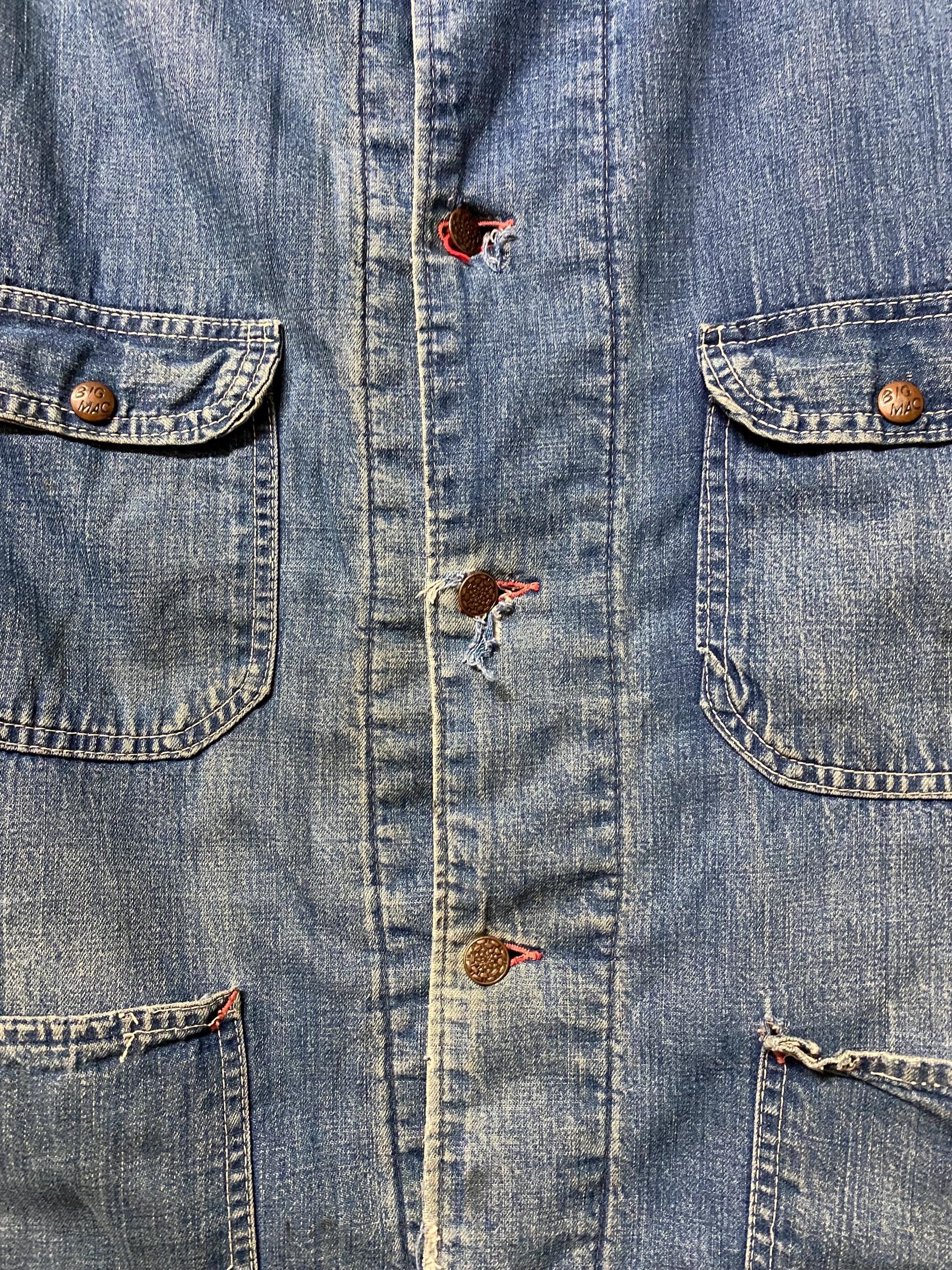 Vintage 60s Big Mac Jc Penny Union Made 100% Cotton Chore Denim
