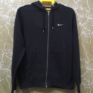 Vintage Nike hooded crewneck jumper sweatshirt blue colour XL size