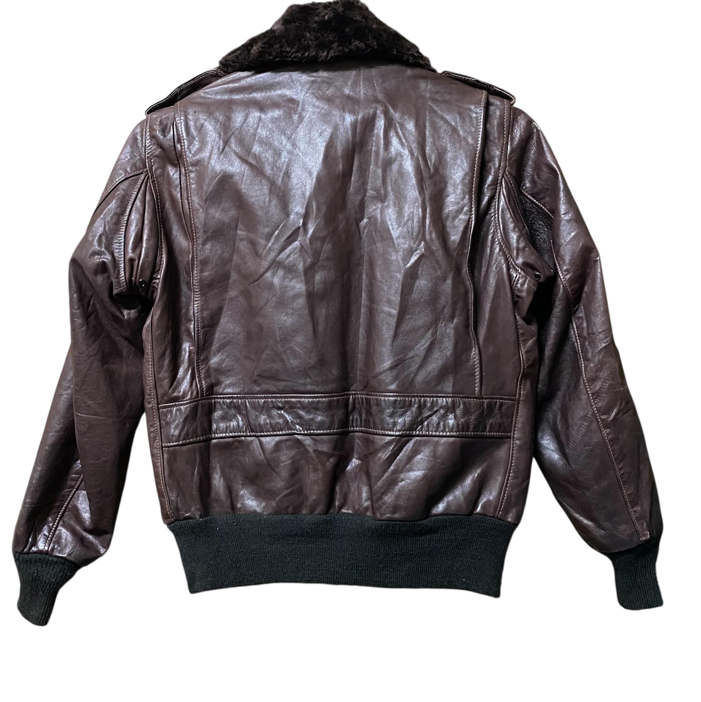 Vintage 70s Schott USN G-1 Army Leather Jacket Sportswear Flight