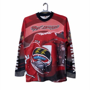 Vintage Max Biaggi team Yamaha long sleeve T shirt legendary winners Championship moto gp yamaha racing large size made in spain