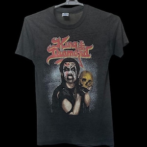 Vintage King Diamond 1989 Conspiracy Tour T-shirt Medium size sun faded Black colour
