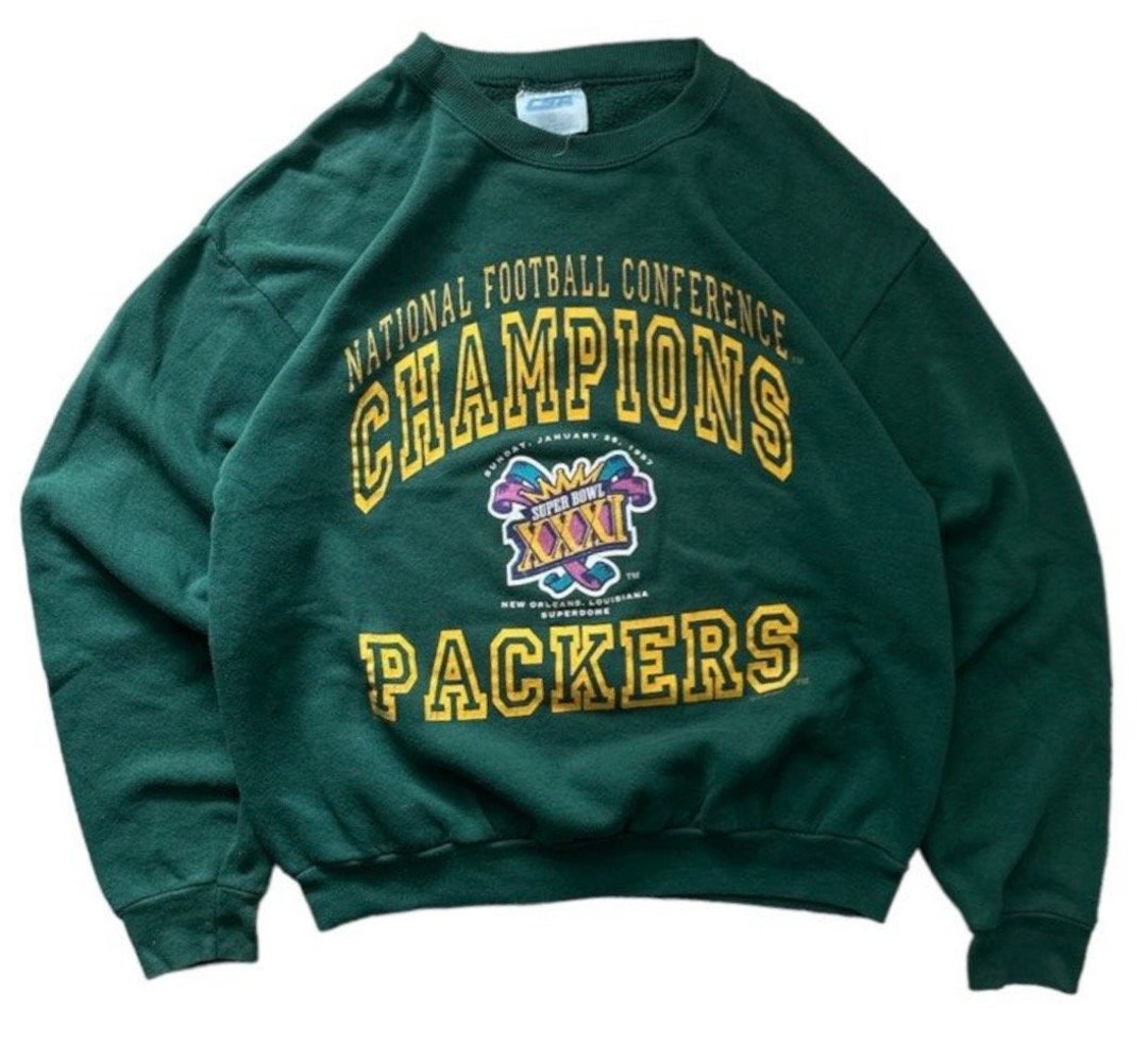 Vintage Green Bay Packers Nasional Football League NFL Sweatshirt Green ...