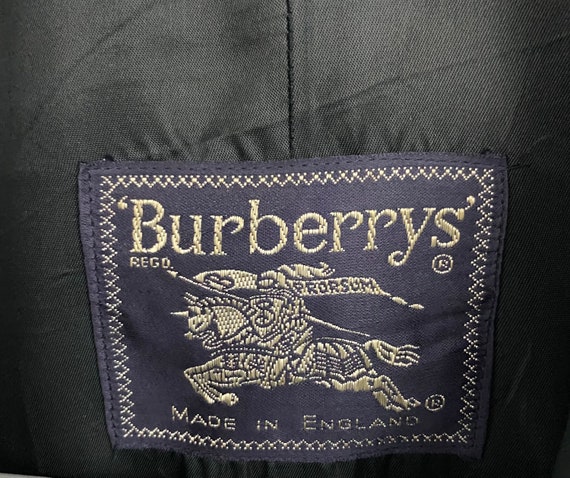 Vintage Burberrys Long jacket made in England blu… - image 5