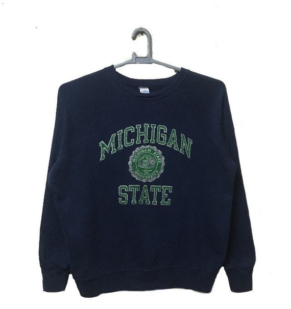 80s Champion Blue Bar Michigan State University Sw