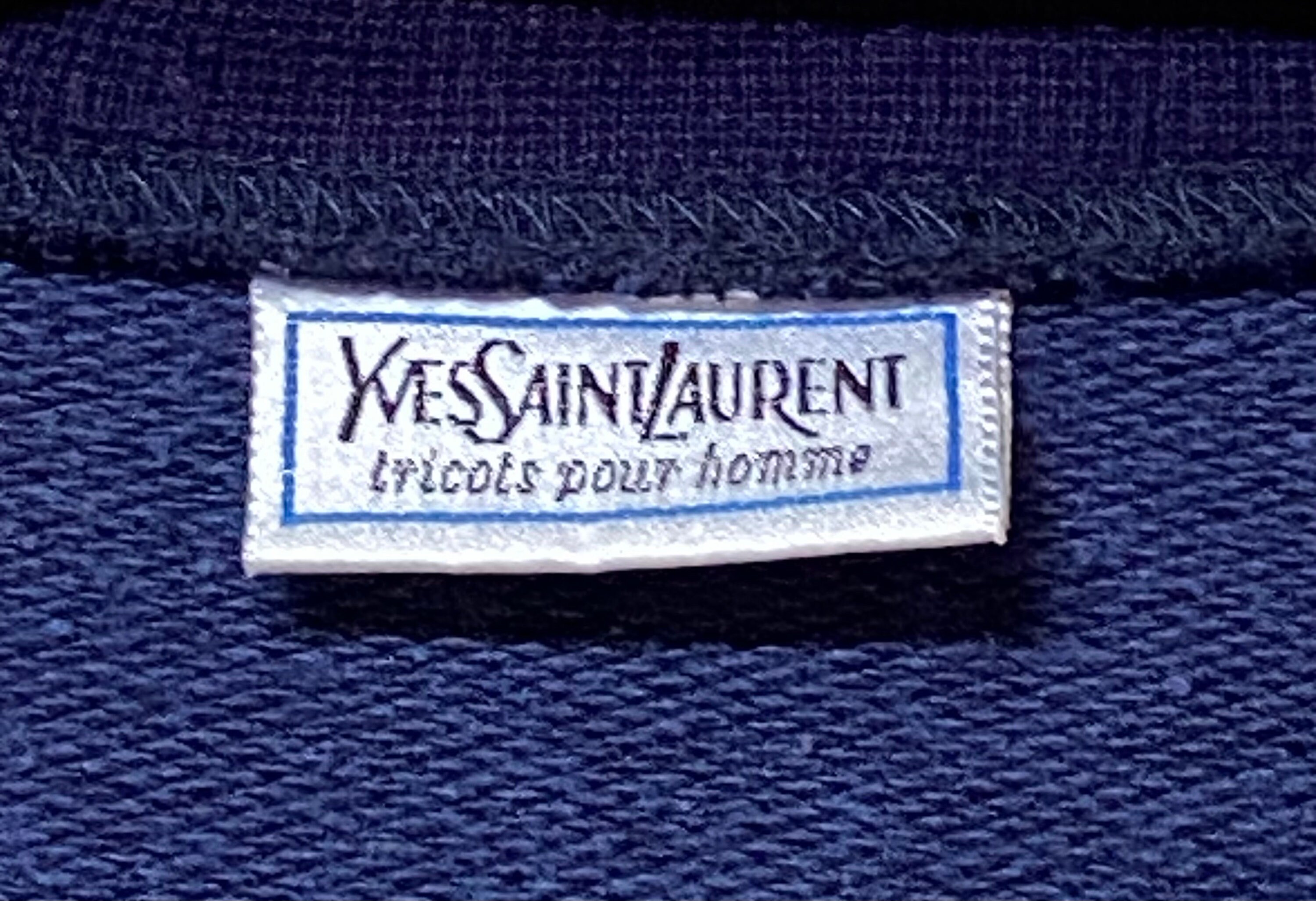 Vintage Yves Saint Laurent Embroidery Big Logo Sweatshirt M Vintage Yves Saint Laurent Embroidery Big Logo Sweatshirt M