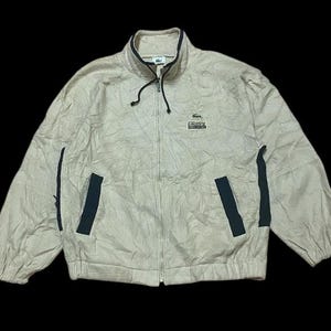 Vintage 90s Lacoste Pro line fleece sweatshirt full zipper