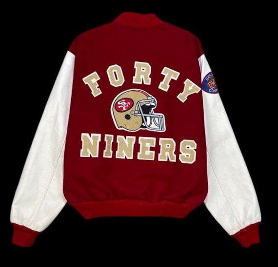 Vintage 80s San Francisco 49ers Super Bowl Varsity Wool Jacket NFL