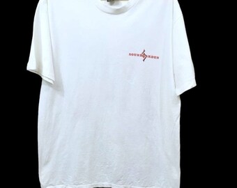 Vintage 90s Soundgarden Grunge Band White Colour T-shirts XL