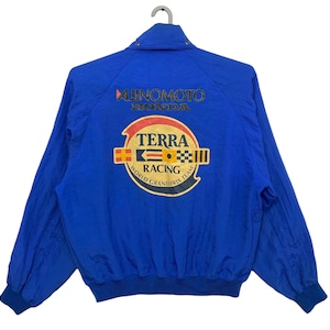 Vintage Japan Ajinomoto Honda Terra Racing World Grand Prix Team bomber Zipper Jacket L size