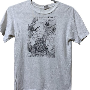 Vintage 90s Misfits t shirt medium size grey colour