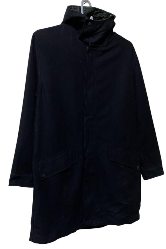 ジャケット・アウター CP COMPANY wool coat 90s made in italy Vintage 90s CP Company Wool Hoodie Jacket Italy Made Black
