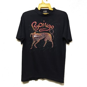 Vintage 1990 Oingo Boingo band T-shirt black colour