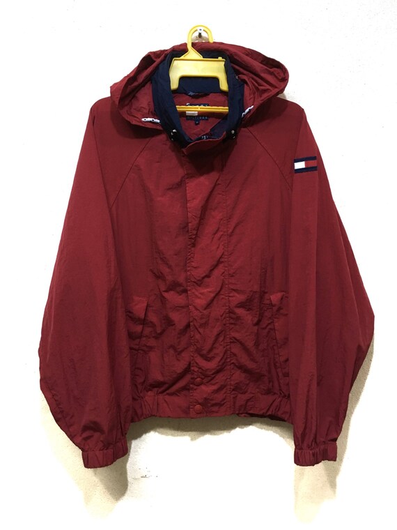 maroon tommy hilfiger jacket