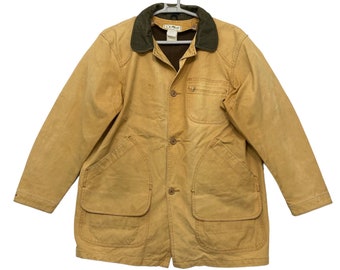 Vintage LL Bean Hunting Chore canvas Jacket L size USA made