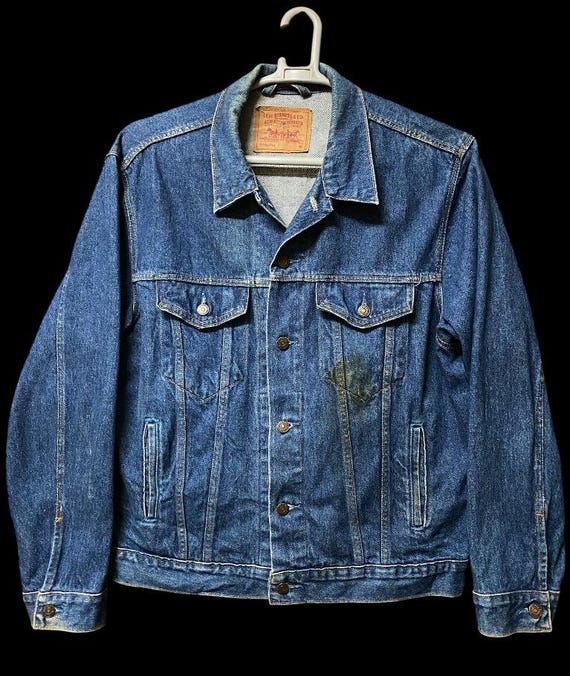 Vintage 70s Levis 506 Big E Trucker Type 3 Size 46 Jeans Jacket