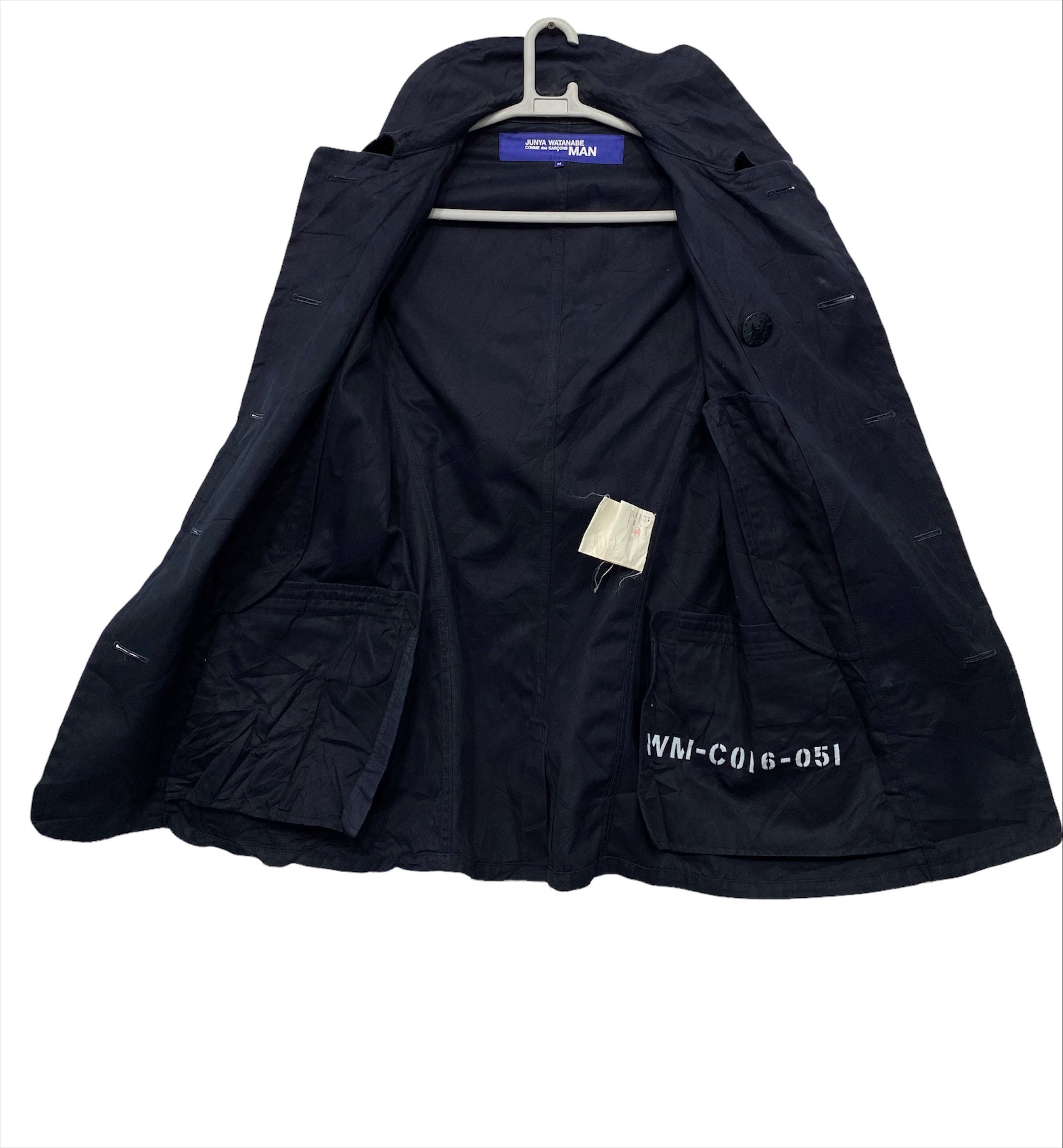 Vintage AD2003 Junya Watanabe Comme Des Garcons Man Navy Blue