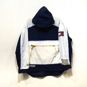 90s Tommy Hilfiger Sailing Gear Half zipper Jacket Spell Out Big Logo Colour Block Winbreaker jacket Medium size