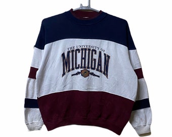 Vintage 80s MICHIGAN University Sweatshirt M Size - Etsy