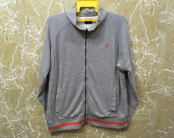 Y2K Stussy Cotton Fleece Skater / Grunge Fitted Zip Front