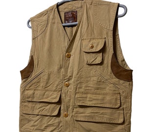 Vintage 90s polo Sportman By Ralph Lauren Hunting vest jacket Duck canvas medium size