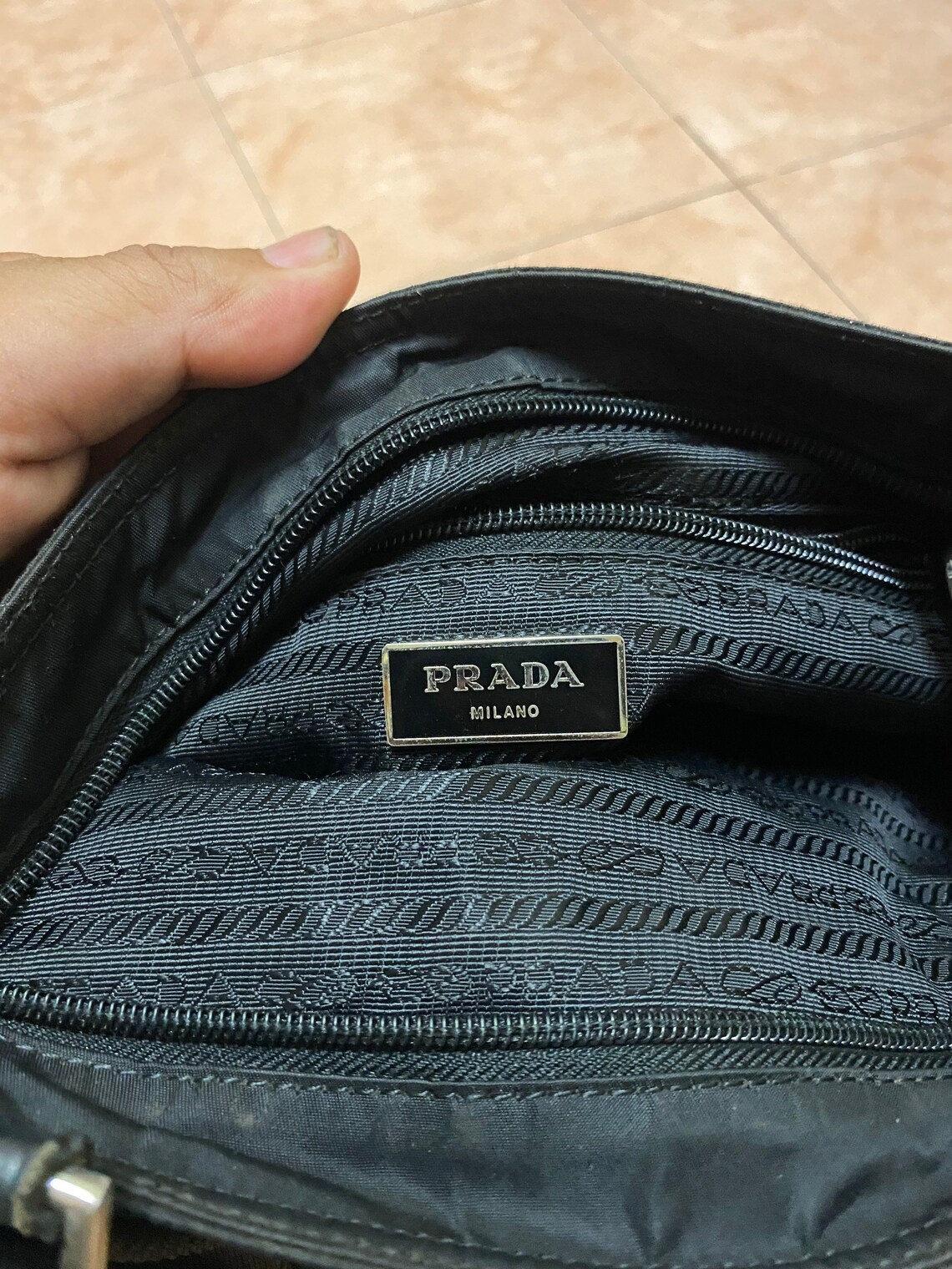 Vintage Prada Nylon Adjustable Crossbody Bag Lampo Zipper Etsy