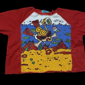 Hysteric Glamour crop top net t shirt women medium size red colour /  japanese brand