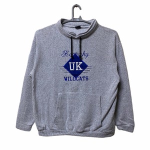 RARE !! VINTAGE 90s Kentucky Wildcats  embroidered big logo sweatshirts Sz. L