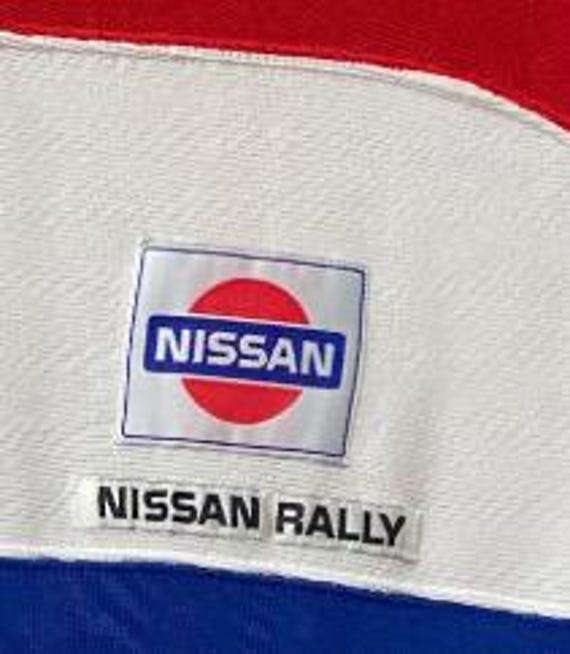 Very Rare Vintage 80s Nissan Rally Racing Team Big Logo Colour