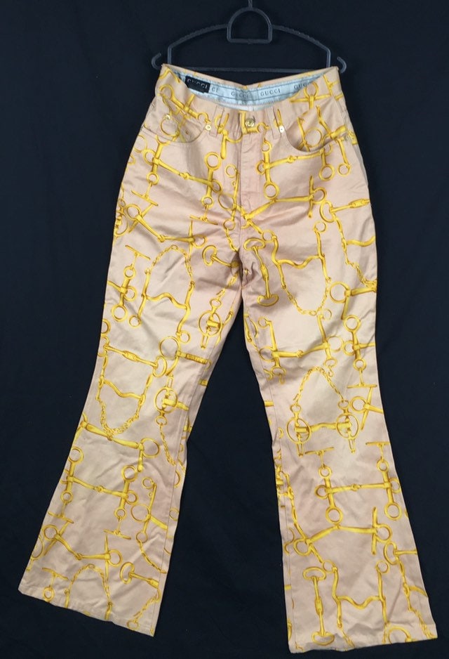 yellow gucci pants womens