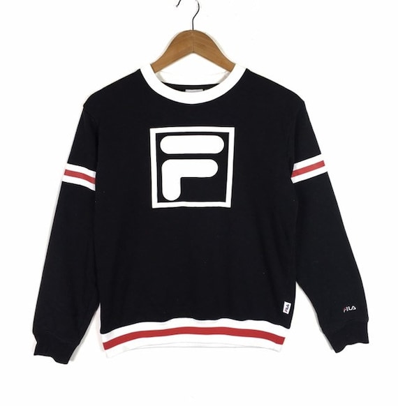 Buy Fila Stripe Sweatshirt Jacket Big Logo Sweater Colour Block