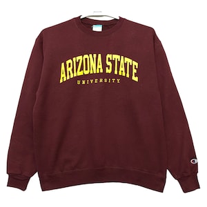 Vintage anos 90 Arizona State University tamanho grande cor marrom