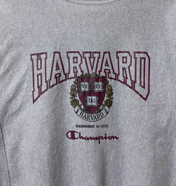 Buy Vintage 90s Harvard University Champion Reverse Weave Logo