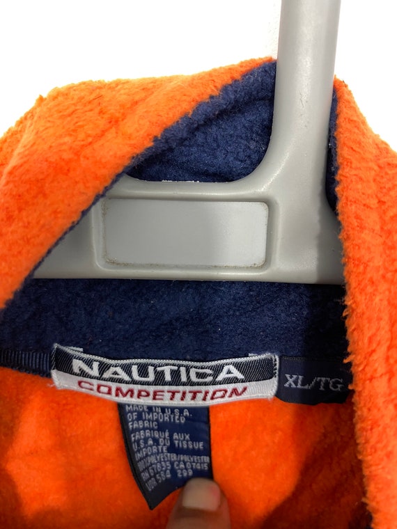 Vintage Nautica Competition fleece Sweatshirt ora… - image 4