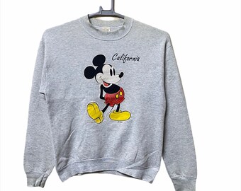 Vintage Mickey Mouse California By Velva Sheen sweatshirt M size grey colour