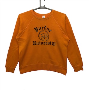 Vintage Purdue University sweatshirts orange colour medium size