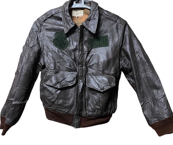 Vintage 60s Orchard M/C Inc Pilot Type A2 Air Force Bomber Leather