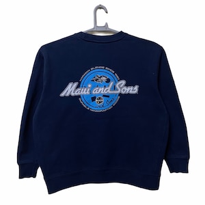 Vintage Maui & Sons Hawaiian sweatshirts blue colour