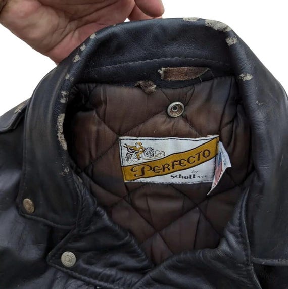 Vintage 80s Schott Perfecto Leather Racer Jacket Saiz 40 - Etsy Israel