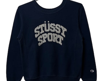 Vintage 1990s Stussy International Graphic Hoodie / 90s Hoodie