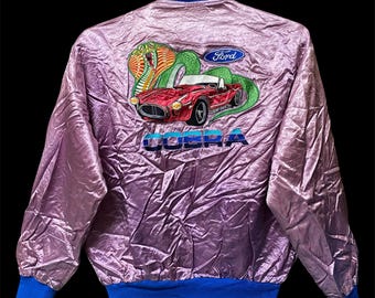 Ford Cobra Racing Jacket, Vintage 80s Great Lakes Sportswear Navy