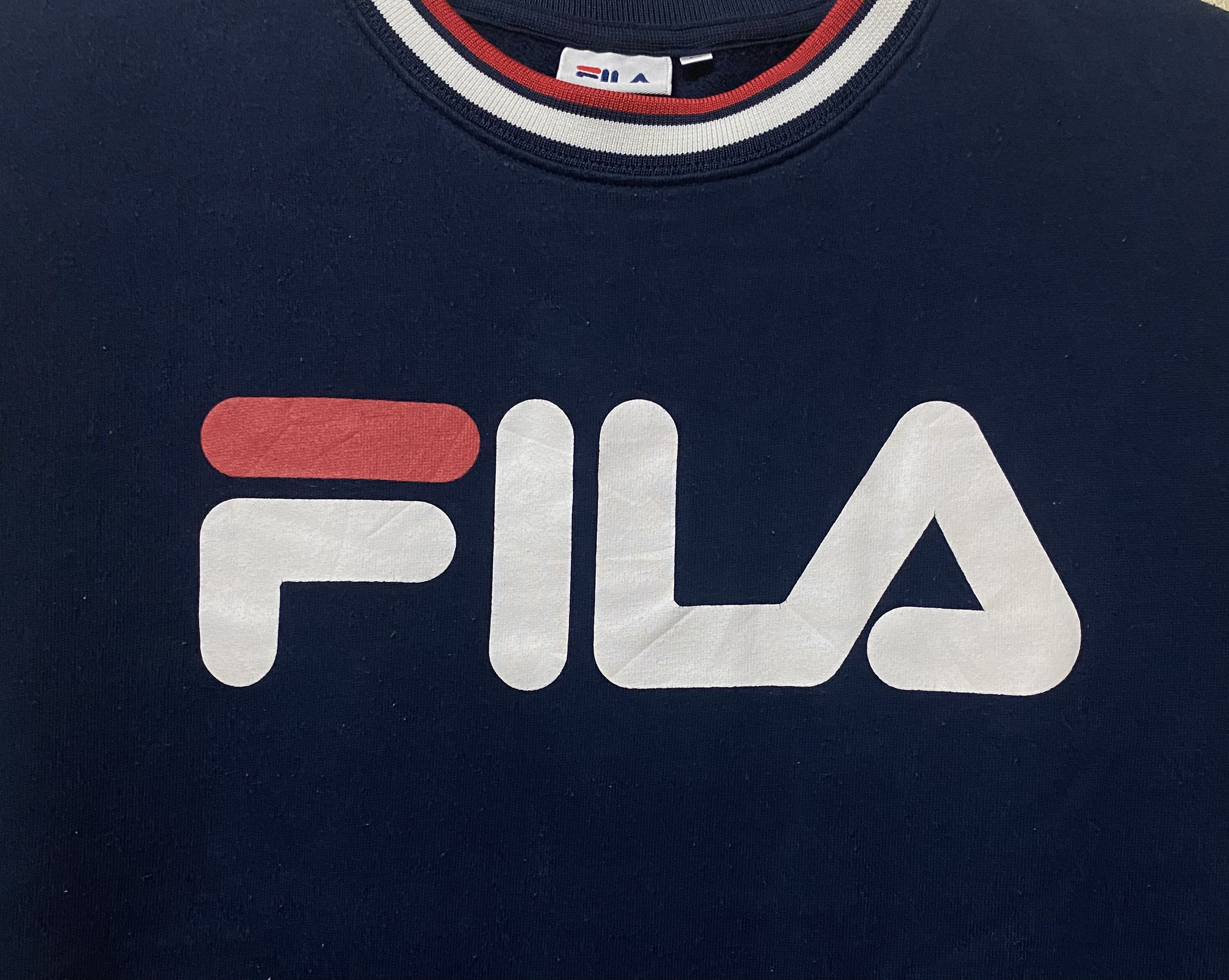 Rare Vintage Fila Sweatshirt jacket crewneck / small logo | Etsy