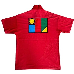 Vintage 90s Adidas Ivan Lendl Tennis Player polo shirt tennis Large size single stitching Made In Australia
