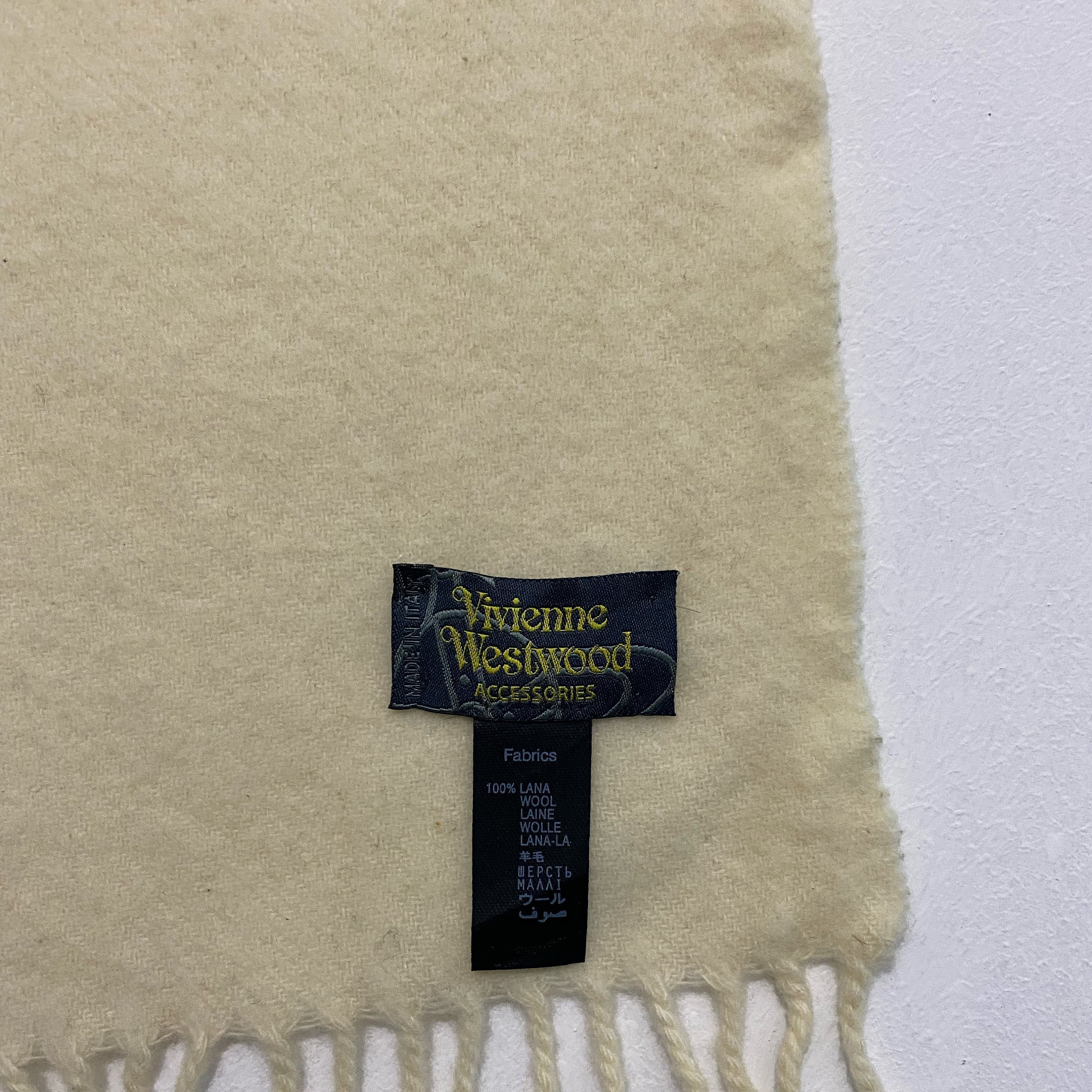 Authentic Vivienne Westwood Scarf Made in Italy Pearl White Colour - Etsy