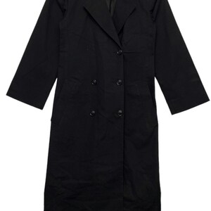 Saint Lauren Paris Made in France Double Breast long jacket women size 34 black colour